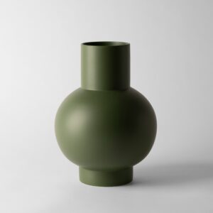 XL Deep Green Globe Statement Vase
