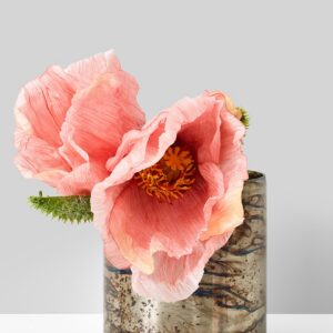 4in Tall Oxidized Champagne Mercury Glass Vase